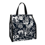 Graffiti Monster Characters Print Insulated Lunch Tote
