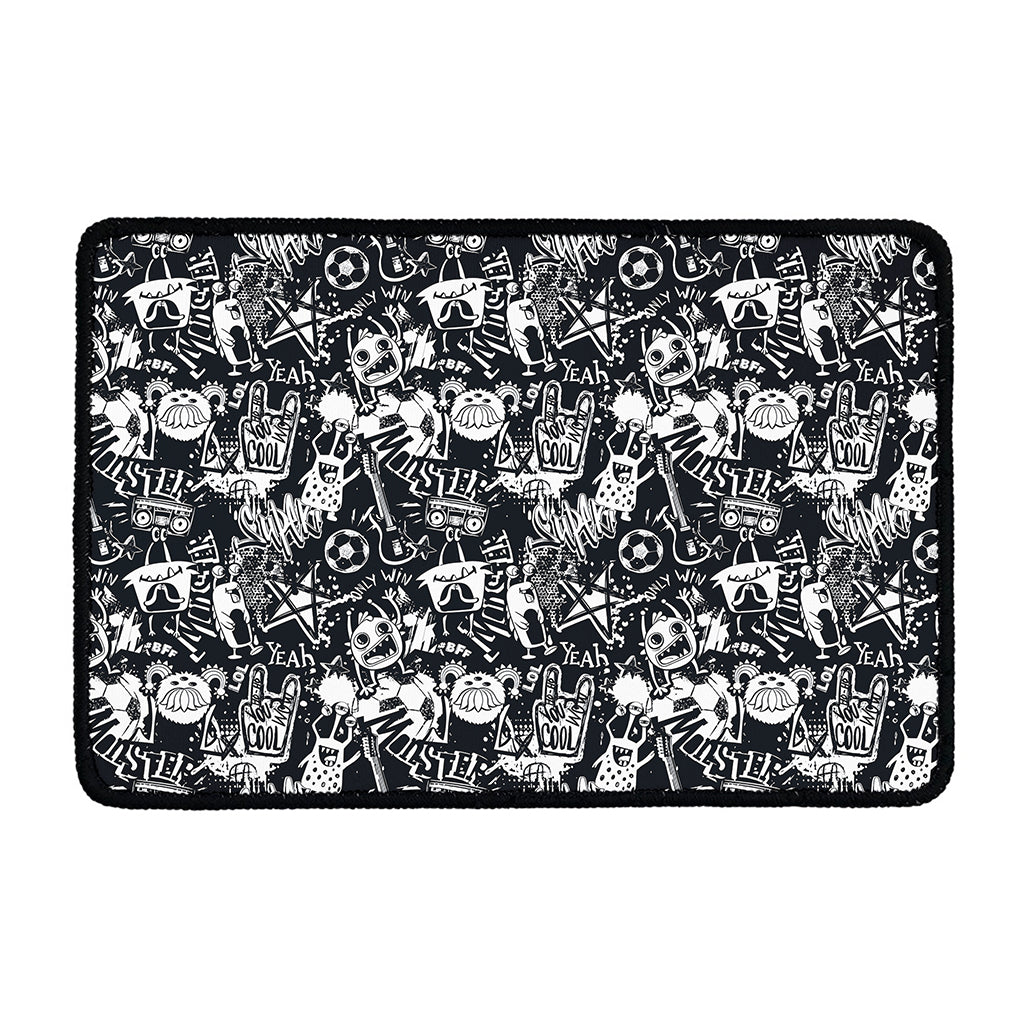 Graffiti Monster Characters Print Kitchen Mat