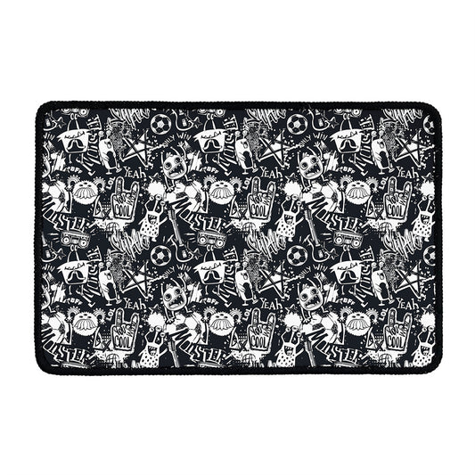 Graffiti Monster Characters Print Kitchen Mat