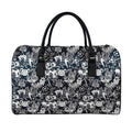 Graffiti Monster Characters Print Leather Duffel Bag