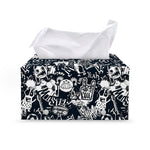 Graffiti Monster Characters Print Leather Tissue Box Cover