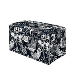 Graffiti Monster Characters Print Leather Tissue Box Cover