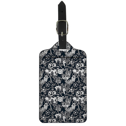 Graffiti Monster Characters Print Luggage Tag