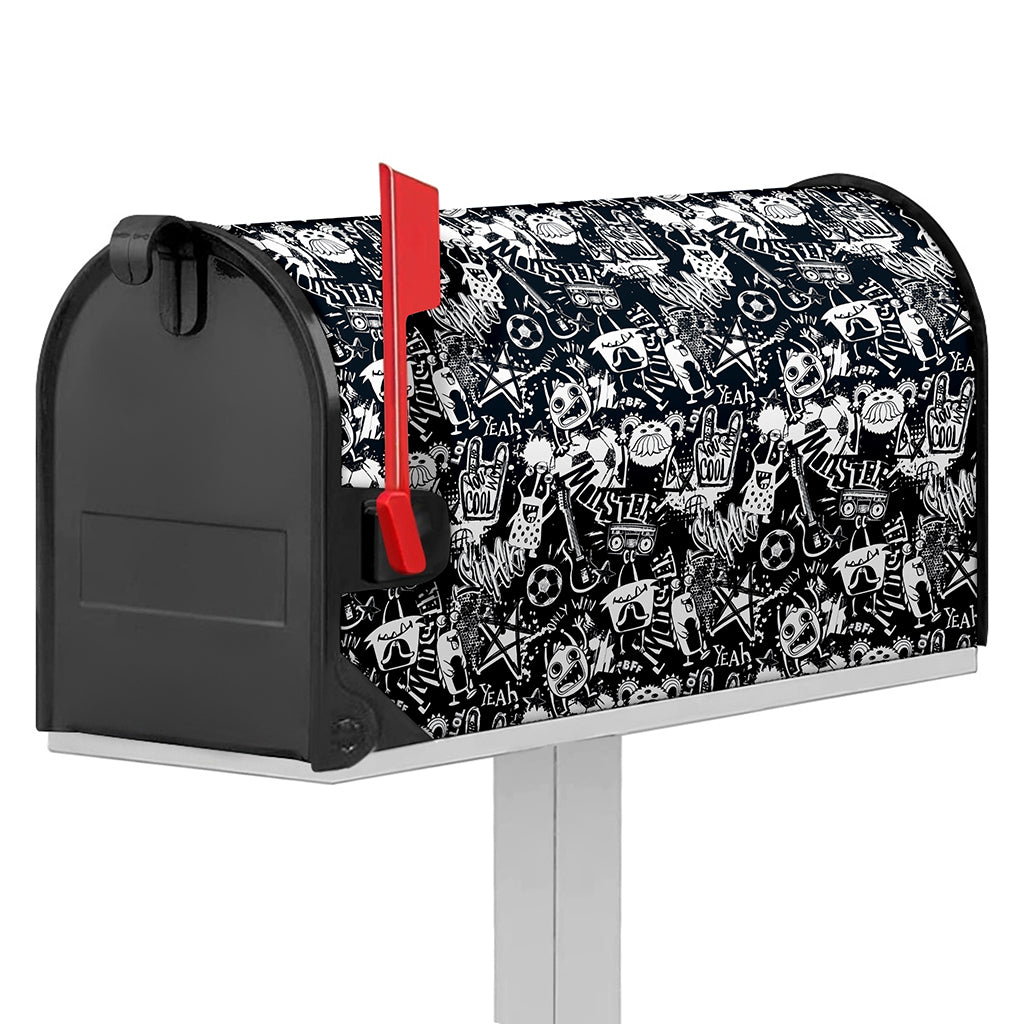Graffiti Monster Characters Print Mailbox Cover