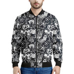 Graffiti Monster Characters Print Men's Bomber Jacket