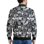 Graffiti Monster Characters Print Men's Bomber Jacket