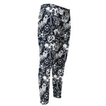 Graffiti Monster Characters Print Men's Compression Pants