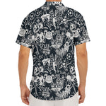 Graffiti Monster Characters Print Men's Deep V-Neck Shirt