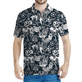 Graffiti Monster Characters Print Men's Polo Shirt