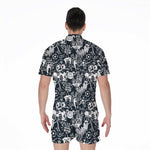 Graffiti Monster Characters Print Men's Rompers