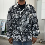 Graffiti Monster Characters Print Men's Shirt Jacket