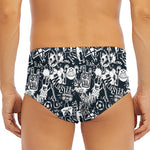Graffiti Monster Characters Print Men's Triangle Swim Briefs