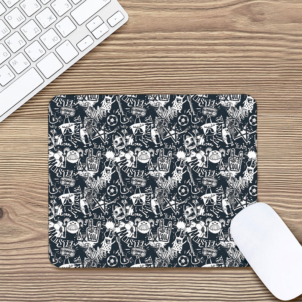 Graffiti Monster Characters Print Mouse Pad