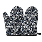 Graffiti Monster Characters Print Oven Mitts