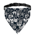 Graffiti Monster Characters Print Over The Collar Dog Bandana