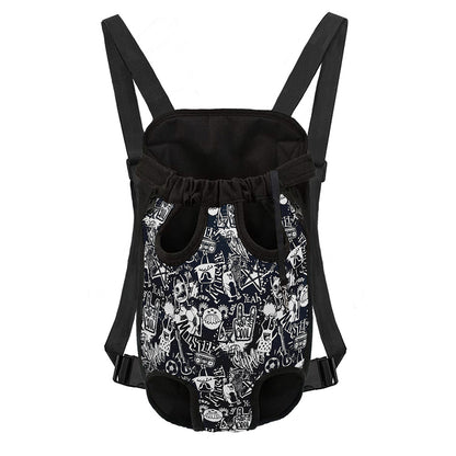 Graffiti Monster Characters Print Pet Carrier Backpack
