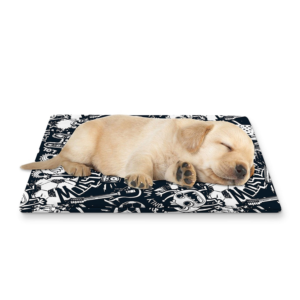Graffiti Monster Characters Print Pet Cooling Mat Cover