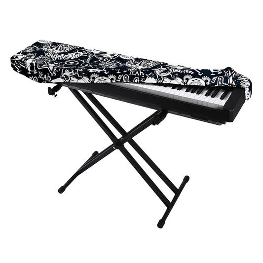 Graffiti Monster Characters Print Piano Keyboard Cover