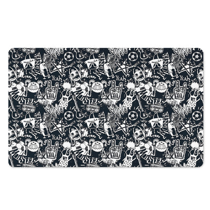 Graffiti Monster Characters Print Polyester Doormat