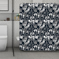 Graffiti Monster Characters Print Polyester Shower Curtain