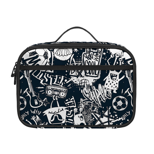 Graffiti Monster Characters Print Portable Lunch Bag