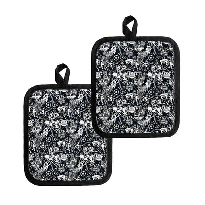 Graffiti Monster Characters Print Pot Holders