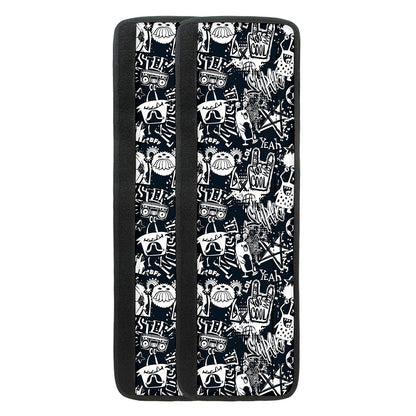 Graffiti Monster Characters Print Refrigerator Handle Covers