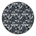 Graffiti Monster Characters Print Round Floor Mat