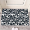 Graffiti Monster Characters Print Rubber Doormat