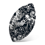 Graffiti Monster Characters Print Rugby Ball
