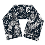 Graffiti Monster Characters Print Scarf