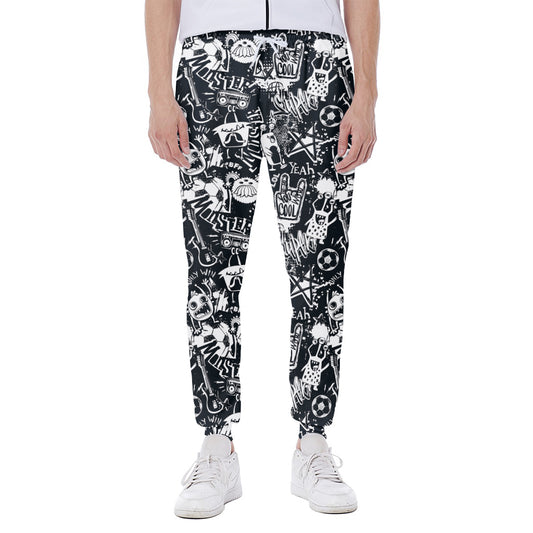 Graffiti Monster Characters Print Scuba Joggers