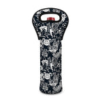 Graffiti Monster Characters Print Single Neoprene Wine Tote