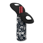 Graffiti Monster Characters Print Single Neoprene Wine Tote