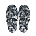 Graffiti Monster Characters Print Slippers