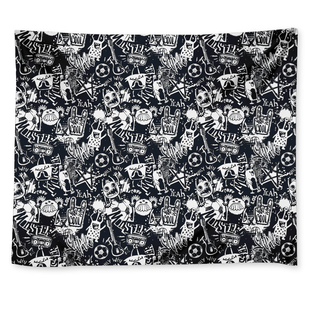Graffiti Monster Characters Print Tapestry