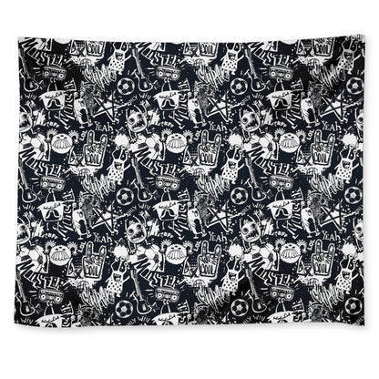 Graffiti Monster Characters Print Tapestry