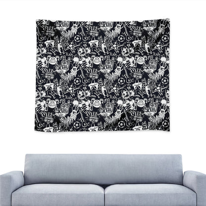 Graffiti Monster Characters Print Tapestry