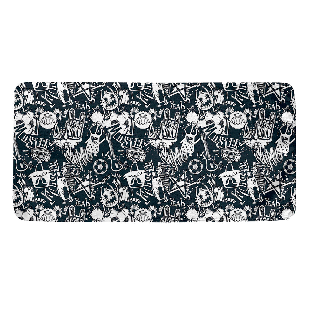 Graffiti Monster Characters Print Towel