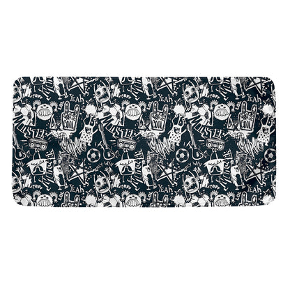 Graffiti Monster Characters Print Towel