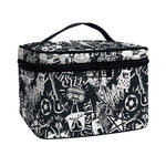 Graffiti Monster Characters Print Travel Makeup Bag