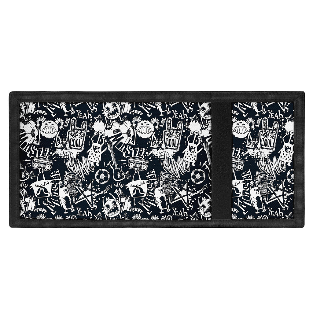 Graffiti Monster Characters Print Trifold Wallet
