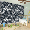 Graffiti Monster Characters Print Wall Sticker