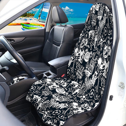 Graffiti Monster Characters Print Waterproof Car Seat Cover