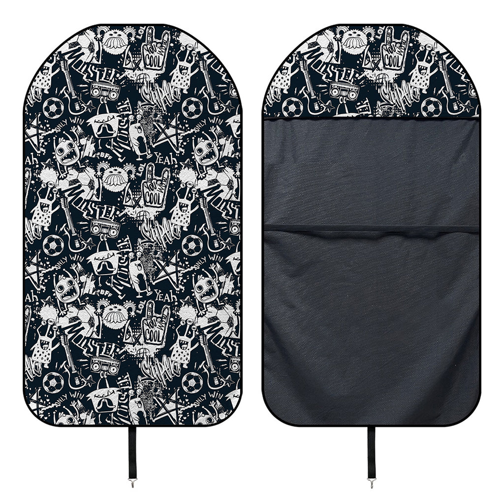 Graffiti Monster Characters Print Waterproof Car Seat Cover