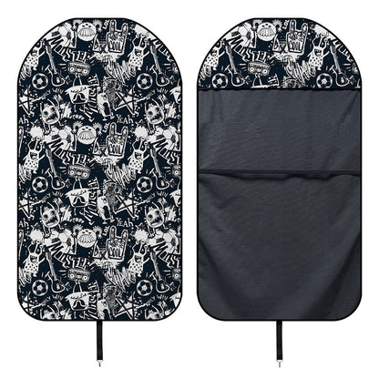 Graffiti Monster Characters Print Waterproof Car Seat Cover