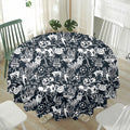 Graffiti Monster Characters Print Waterproof Round Tablecloth