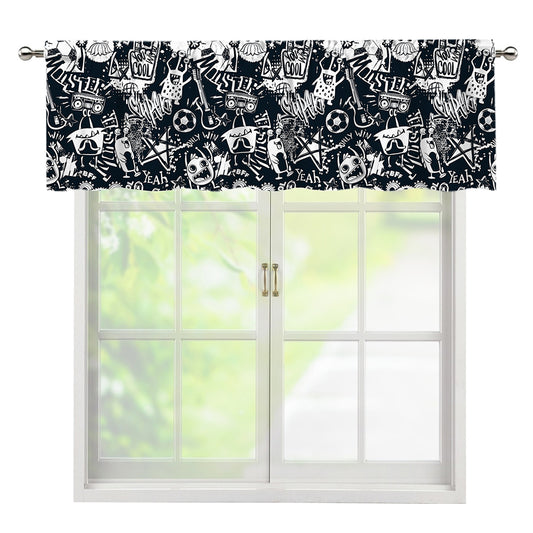 Graffiti Monster Characters Print Window Valance