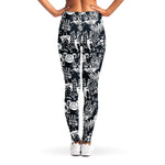 Graffiti Monster Characters Print Women's Leggings