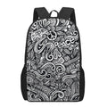 Graffiti Surfing Pattern Print 17 Inch Backpack